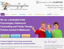Tablet Screenshot of growingtogether.com.au